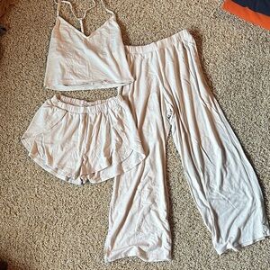 Women's Cream Sleepwear Set